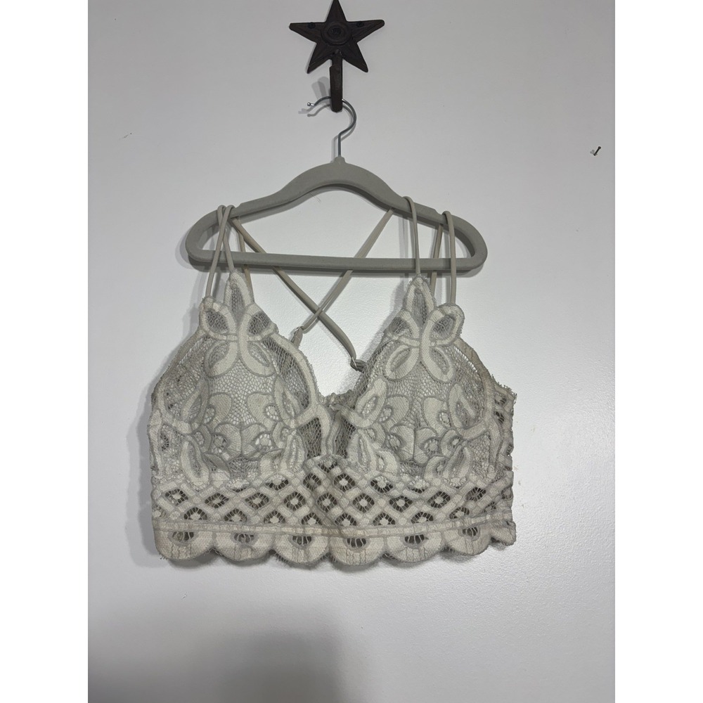 Zeanna Bralette Women's Size Medium Lace Floral Adjustable Straps Fairy Whimsy - Picture 1 of 4